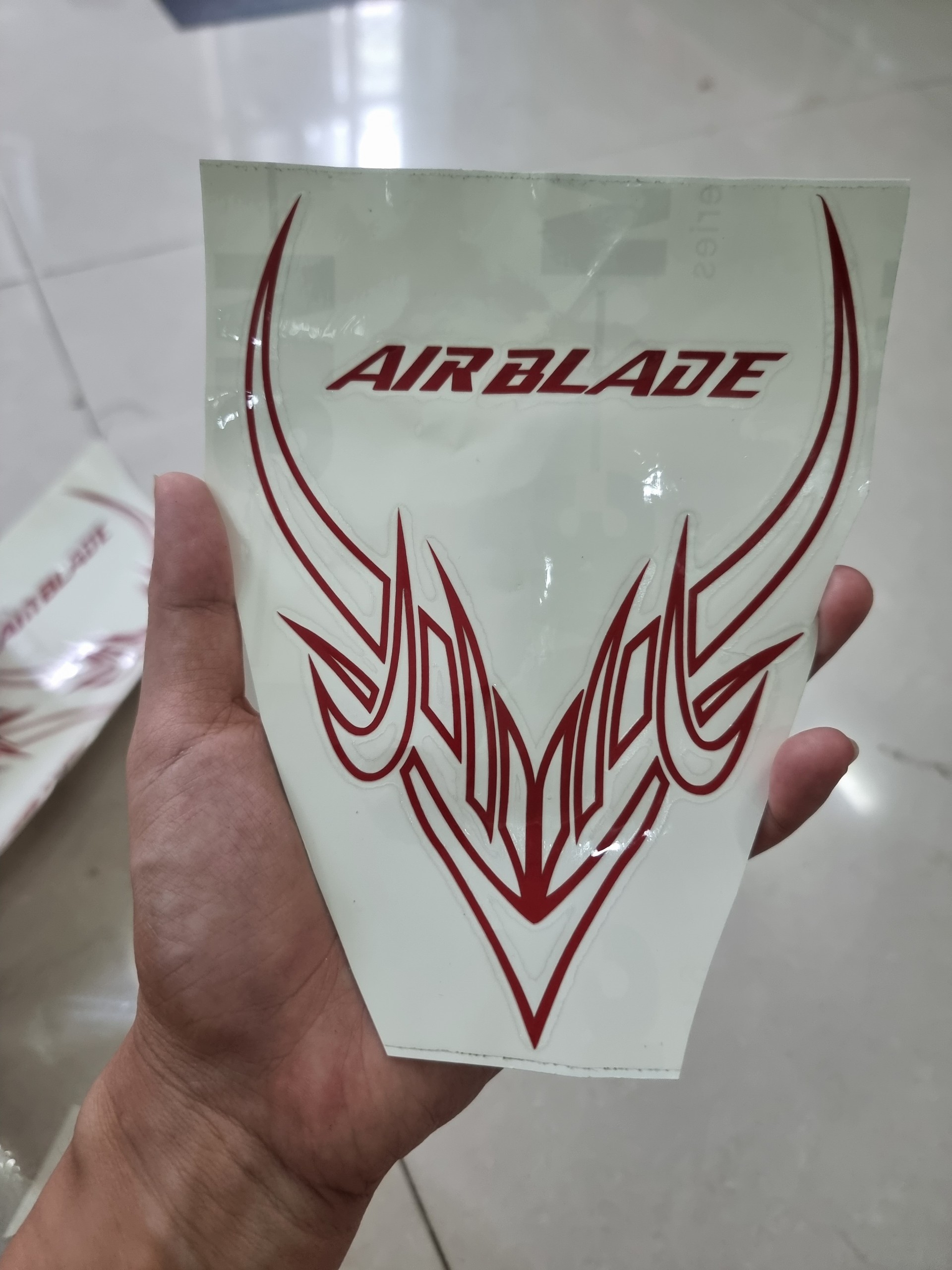 Tem dán vè trước xe air blade ab honda phản quang
