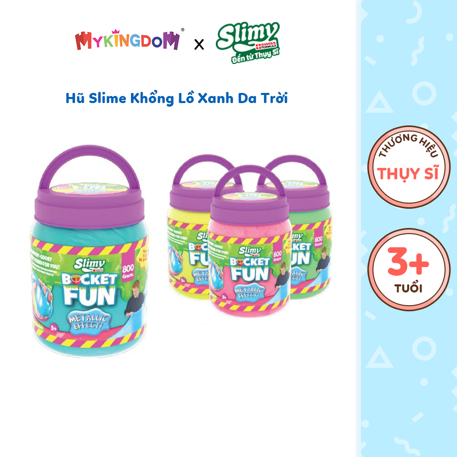 Đồ chơi slimy hũ slime khổng lồ 800gr xanh da trời 32955/bl