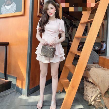 [HCM]SET BỘ THỜI TRANG ĐÙI GIẢ CHÂN VẤY SIÊU ĐẸP