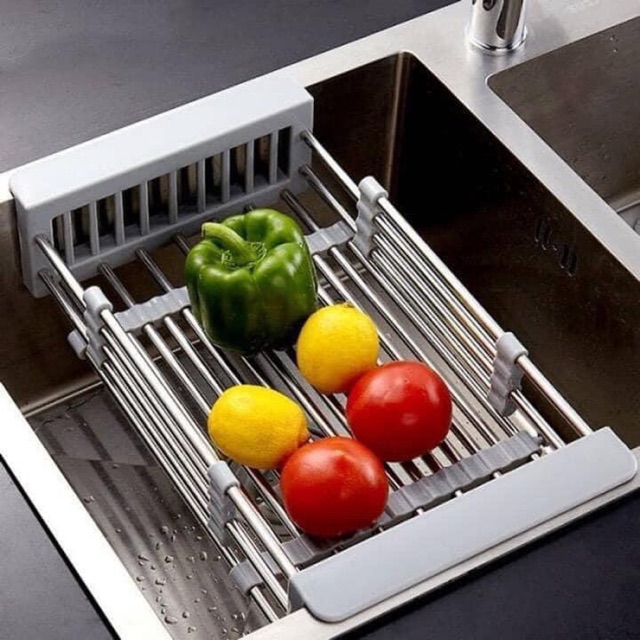 Rổ Kệ Đa Năng Co Giãn Để Chậu Rửa Chén