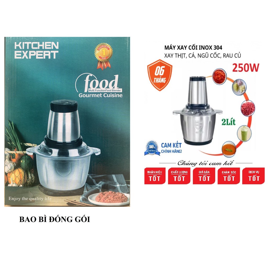 Máy xay thịt food processor hda cối inox đa năng dao 4 lưỡi - dung tích 2 lít. máy xay thịt inox /cối xay đa năng chef&chef ch-102a cối 2l bảo hành 12 tháng .hàng cao cấp chính hãng .máy xay thịt cối inox 304 dao 4 lưỡi