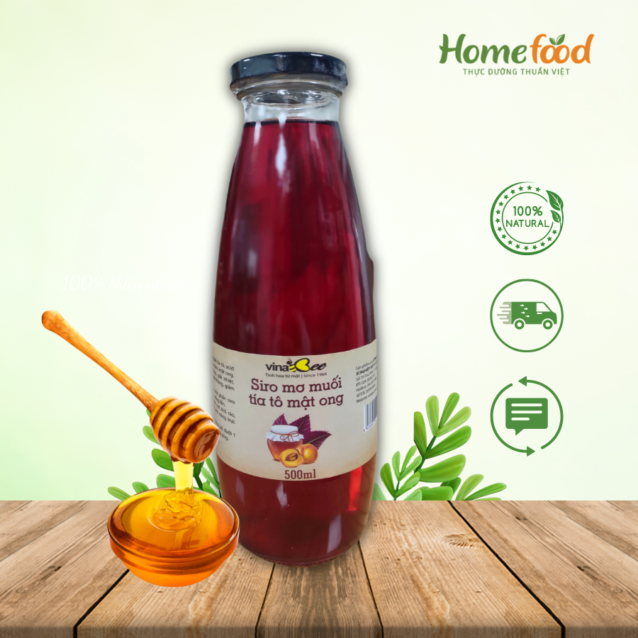 Nước tía tô mơ muối mật ong chai 500ml