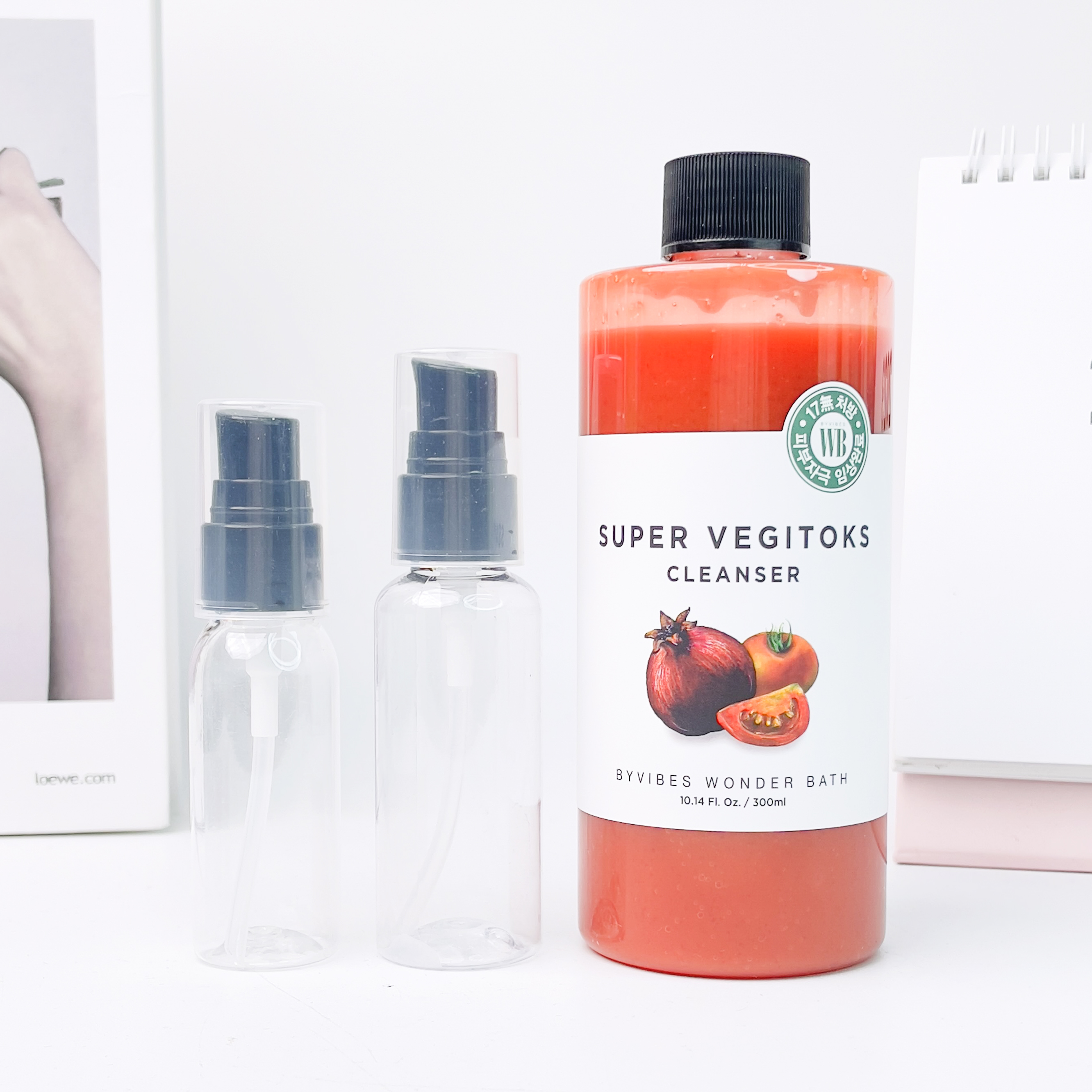 Sữa rửa mặt rau củ Đỏ Super Vegitoks Cleanser thải độc 300ml Duduhouse