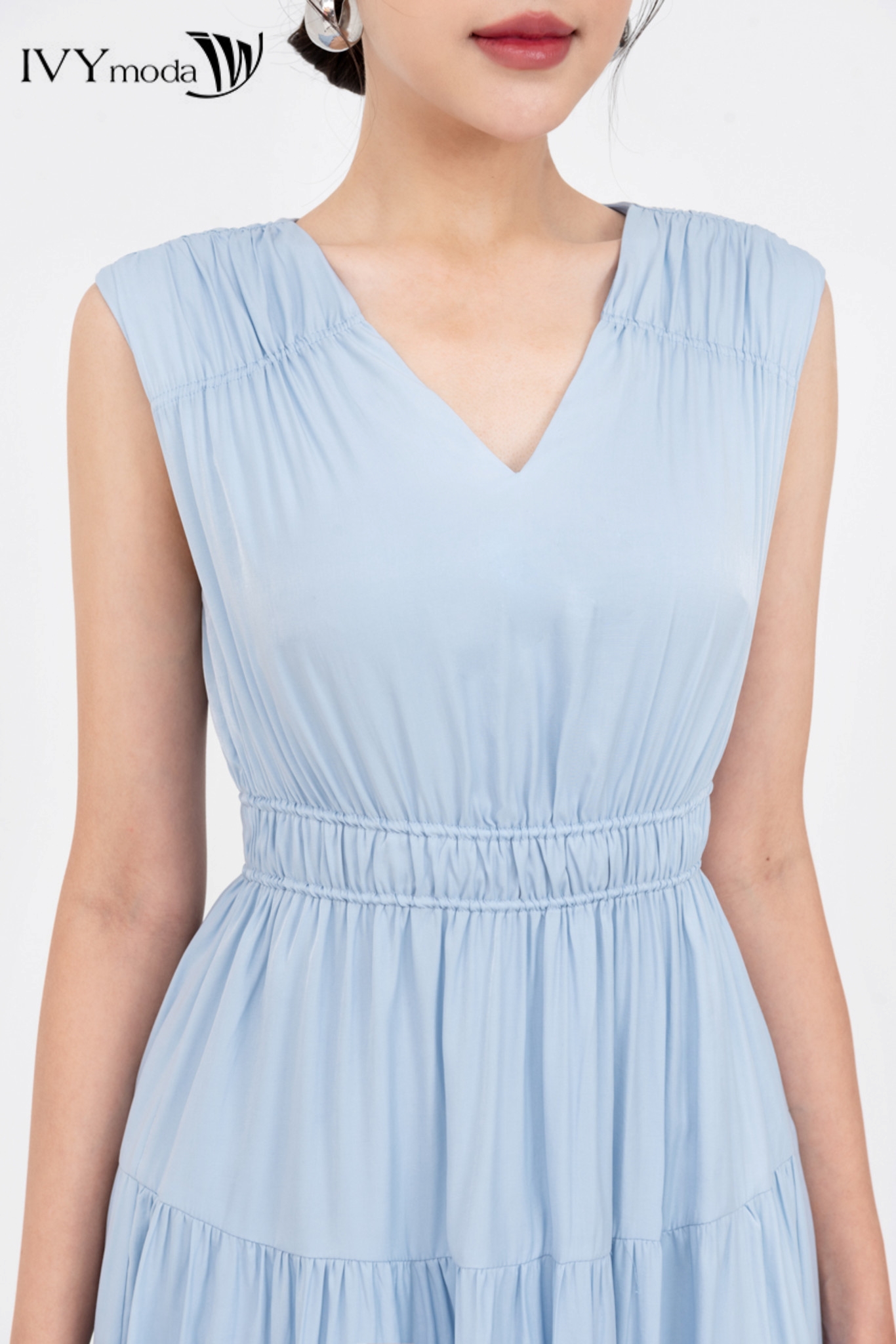 Đầm lụa xòe dạo phố IVY moda MS 41M8394