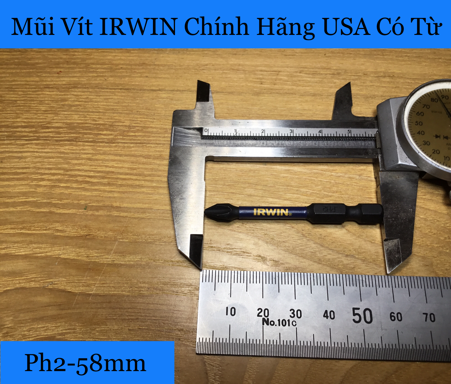 [HCM]Mũi Vít IRWIN Hàng Nhập ph2 58mm
