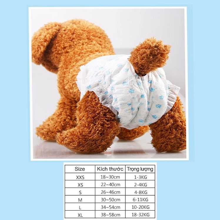Bịch 12 miếng Tã bỉm vệ sinh cho chó mèo (giống cái)