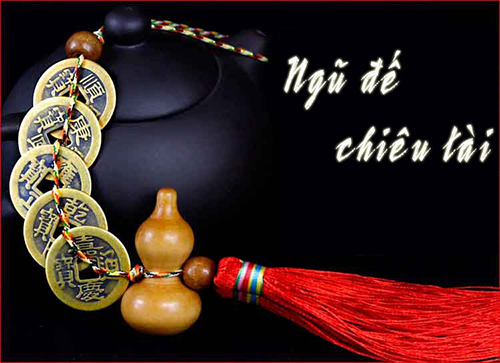 XÂU NGŨ ĐẾ CHIÊU TÀI BẰNG ĐỒNG VÀNG- ĐỒ THỜ CAO CẤP TRỌNG PHÚC