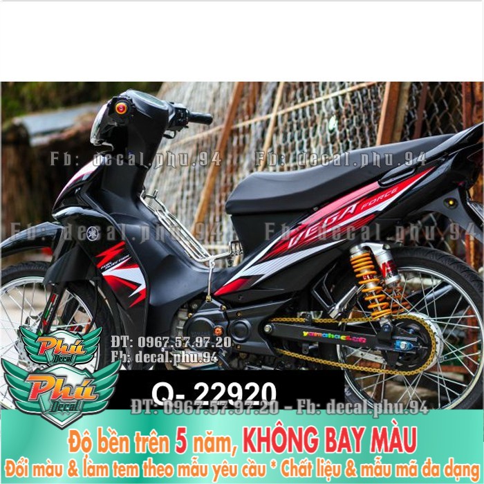 Tem rời Sirius FI đời đầu đỏ xe đen -mã 3