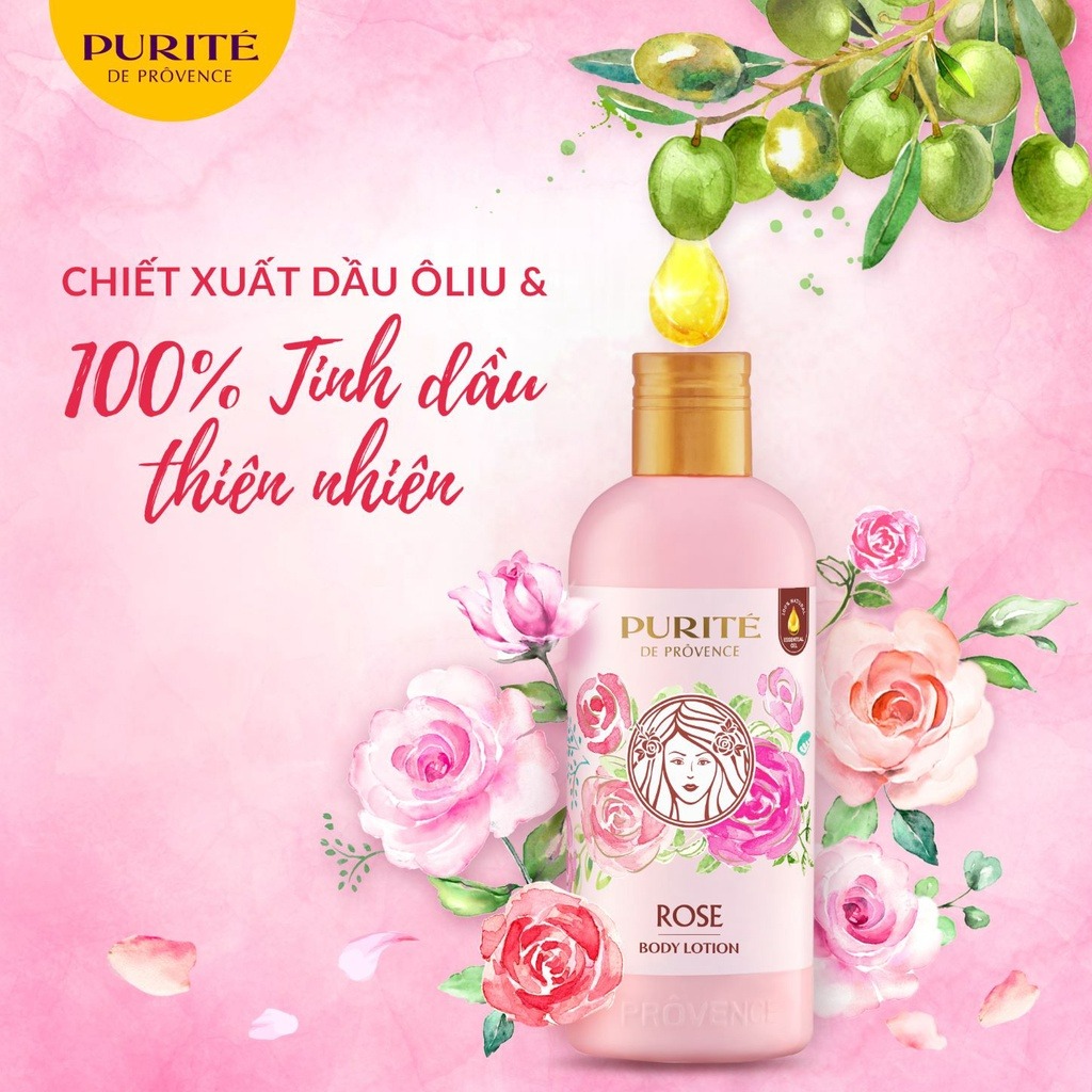 Sữa Dưỡng Thể Thiên Nhiên Purité Anh Đào / Hoa Hồng / Sữa Ong Chúa & Hoa Anh Đào 250ML
