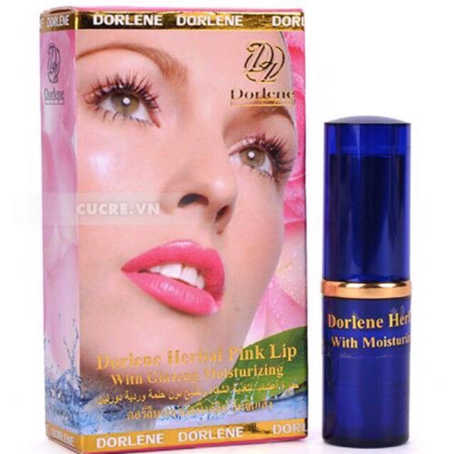 Son Sâm Dorlene Herbal Pink Lip Thái Lan Dưỡng Môi , Khử Thâm Môi , Mềm Mượt ,Bền Màu 8 Tiếng