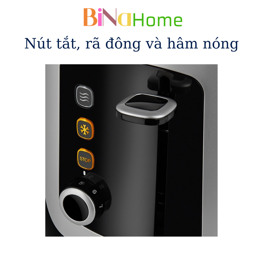 (Có sẵn BH 2 năm) Máy nướng bánh mì Electrolux ETS3505 màu đen BINAHOME