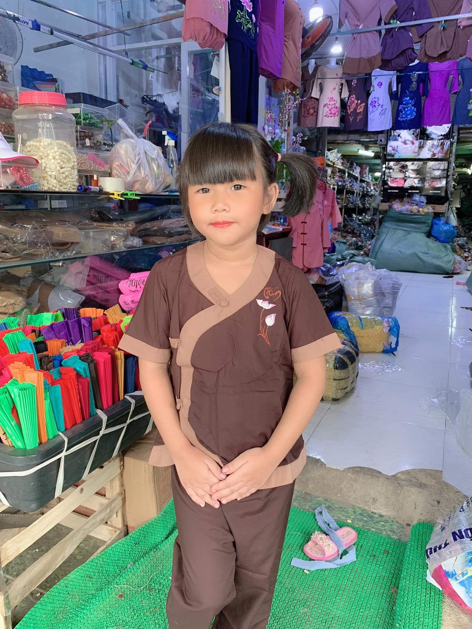 [HCM]Đồ lam đi chùa bé gái Mẫu Tim phối