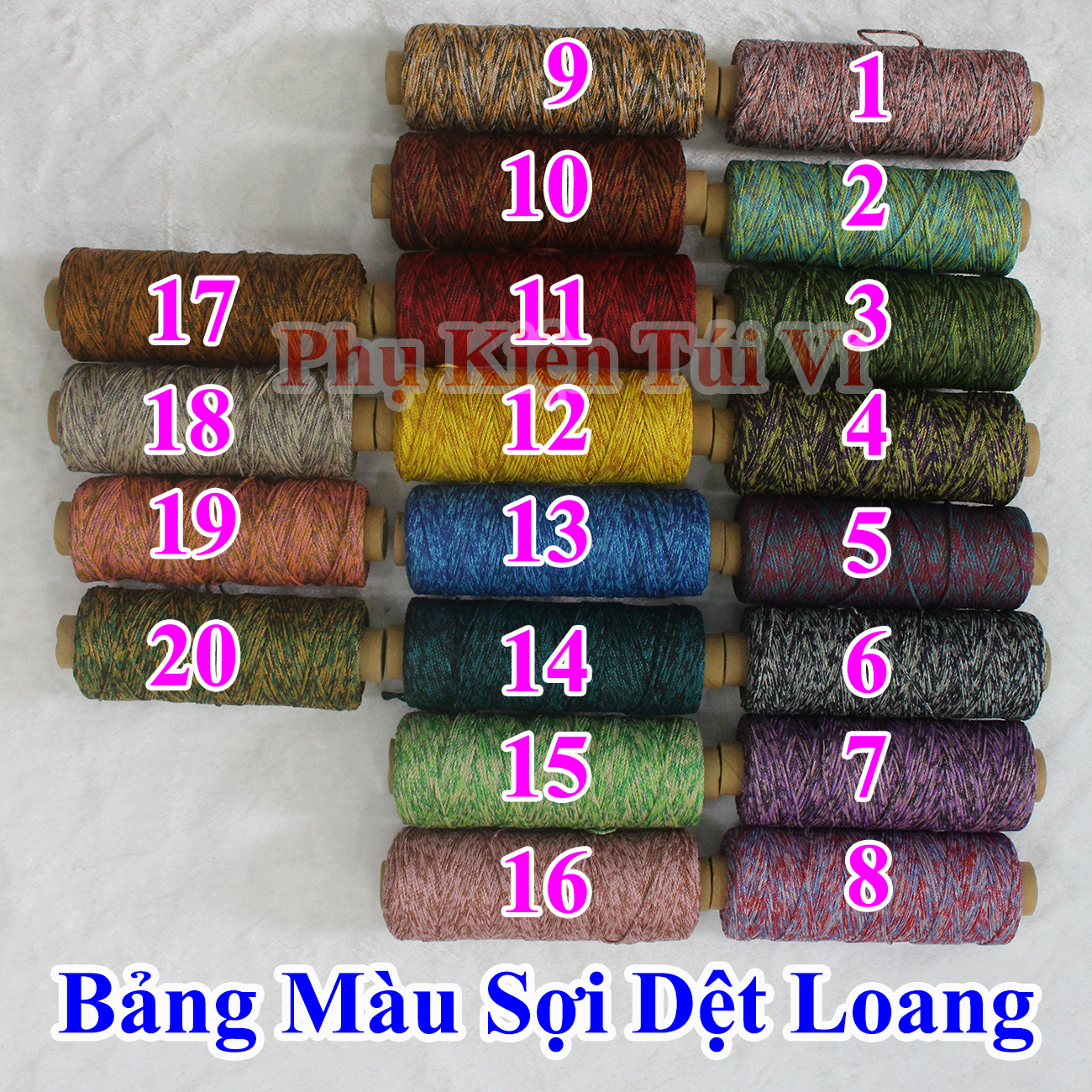 Sợi Dệt Loang (Mã Màu: 01- 30)