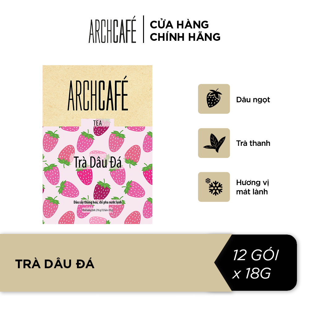 Iced Strawberry Tea- Archcafé Instant Fruit Tea (Box 12 pack x 18g)