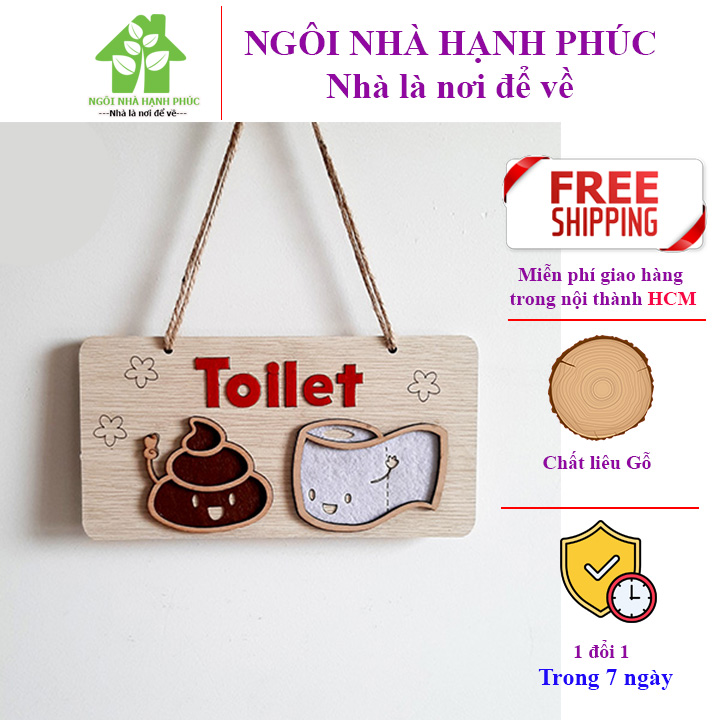 Bảng gỗ decor trang trí cửa toilet 🚀siêu đẹp siêu chất🚀