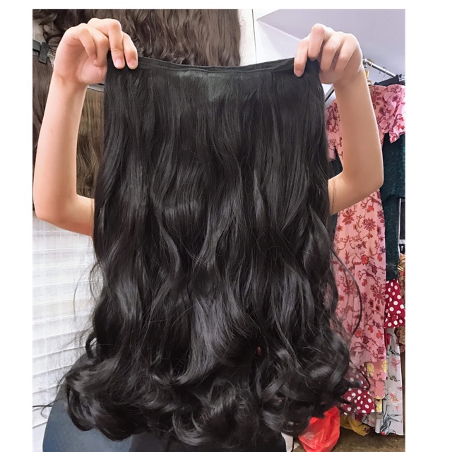 Tóc Giả Kẹp Xoăn Dợn - Tơ Cao Cấp