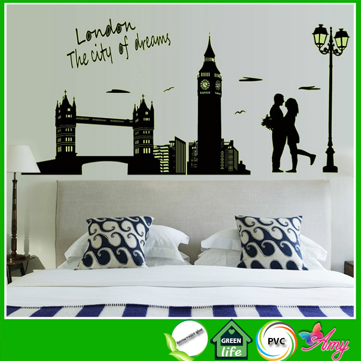 [HCM]Decal dán tường Dạ quang London DDQ002 (60 x 160 cm)