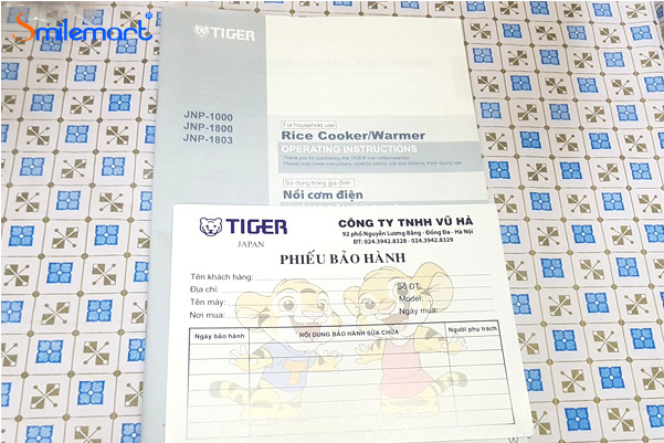 [BH chính hãng 12 tháng] Nồi cơm điện Tiger JNP-1000, 1L (2-4 người), 518W