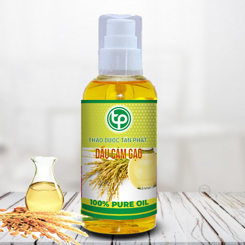 Dầu Cám Gạo Đẹp Da Ngừa Mụn 100ml - Thảo Dược Tấn Phát