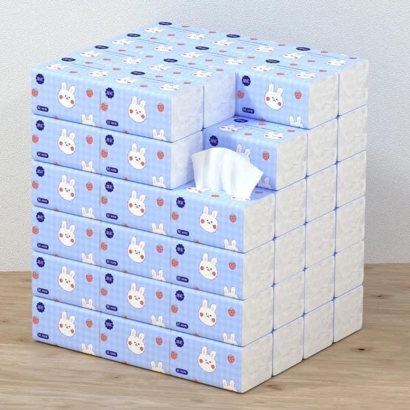Gói Giấy Ăn Thỏ Vỏ Xanh 4 Lớp (Bán Lẻ 1 gói 176 Tờ)