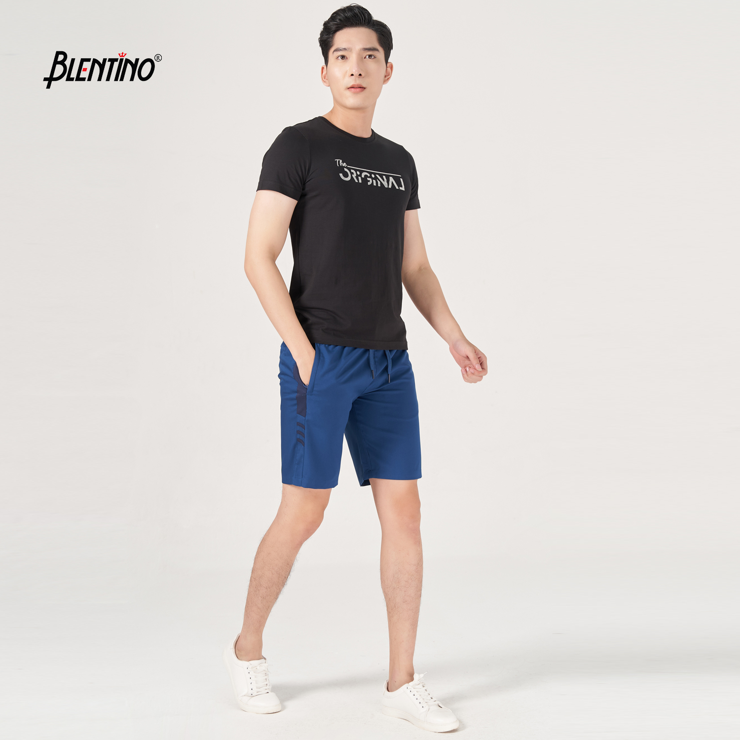 Blentino áo thun in hình cổ tròn Ts20203