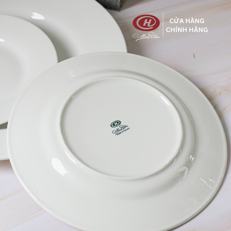 Đĩa Cạn Trắng Trơn - Sứ Minh Châu