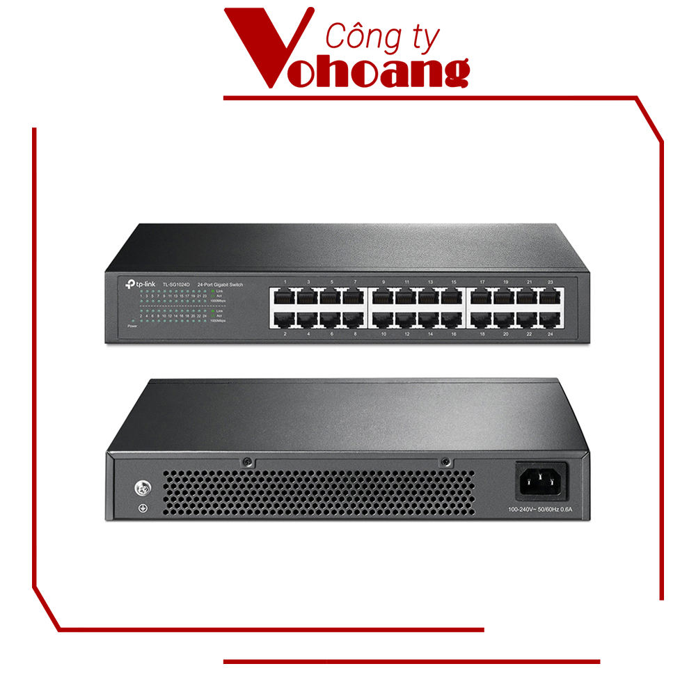 Switch 24 cổng TP-LINK TL-SG1024D - Bộ Chia Tín Hiệu Desktop/Rackmount 24 Cổng Gigabit