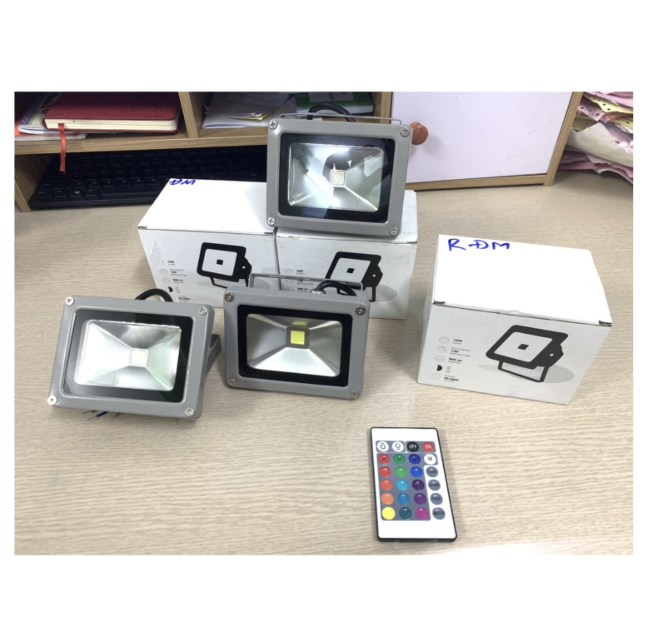 Đèn Pha Led 10W-20W-30W-50W-100W-200W Siêu Sáng (Trắng, Vàng, Dương, Lá, Đỏ, Đổi Màu)