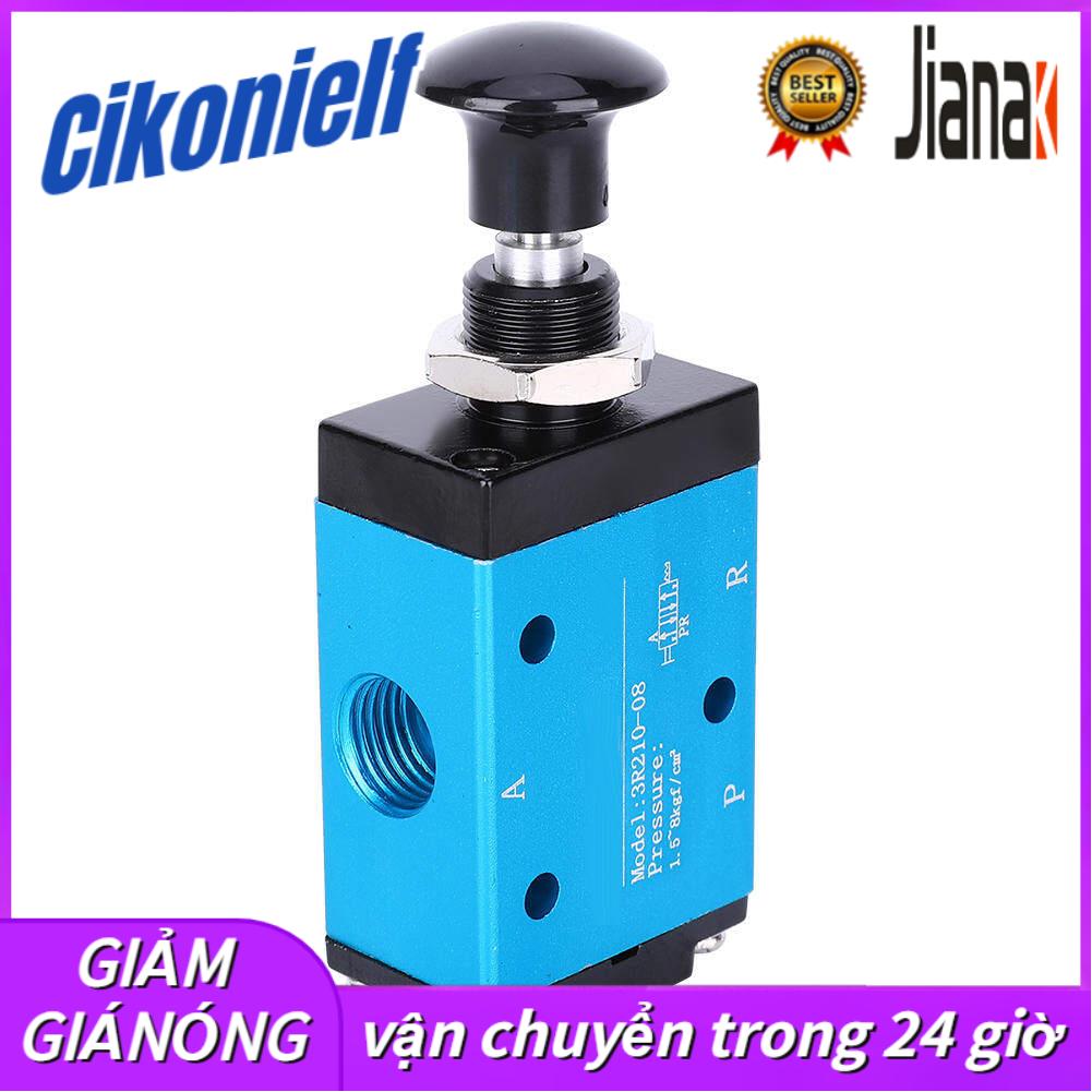 3R210-08 Hand Push Pull Pneumatic Valve 3 Ways 2 Pos 1/4 BSPT 0-0.8MPa