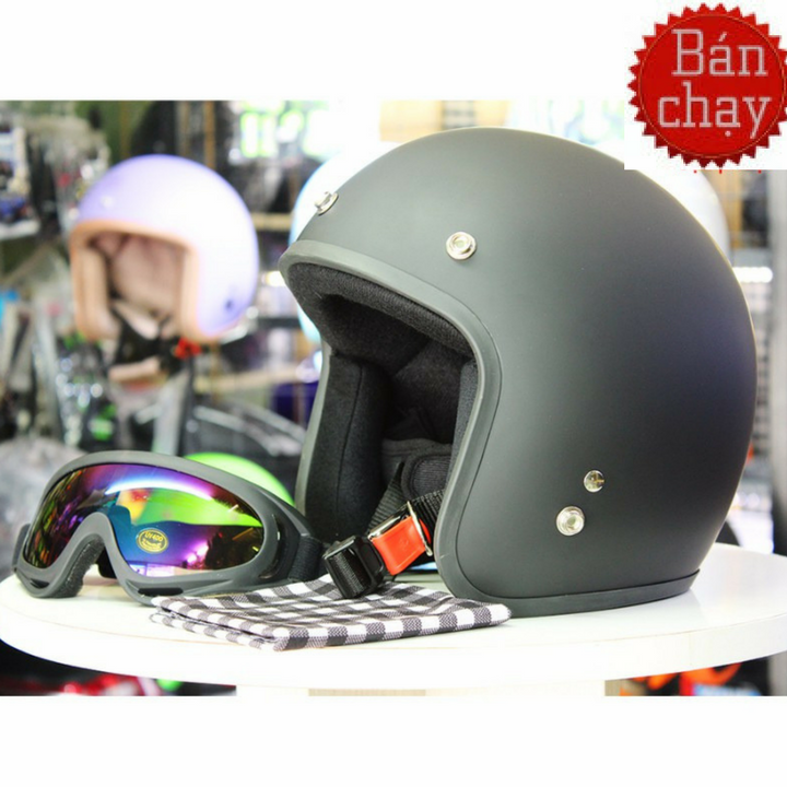 mũ 3/4 phượt đẹp -mũ 3/4 đầu (hàng chuẩn ép nhiệt cực êm)