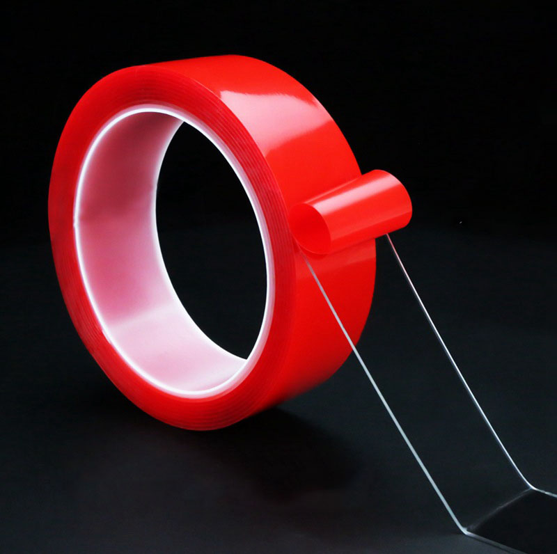 Băng Keo Nano Đỏ Trong Suốt, Băng Dính Hai Mặt Không Thấm Nước Băng Dính Ma Thuật Liền Mạch