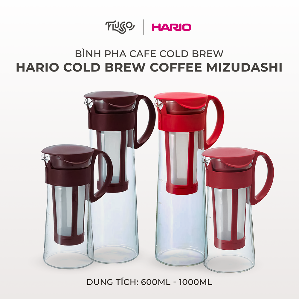 Brewing vessel cold brew Hario 600ml, coffee Ủ cold