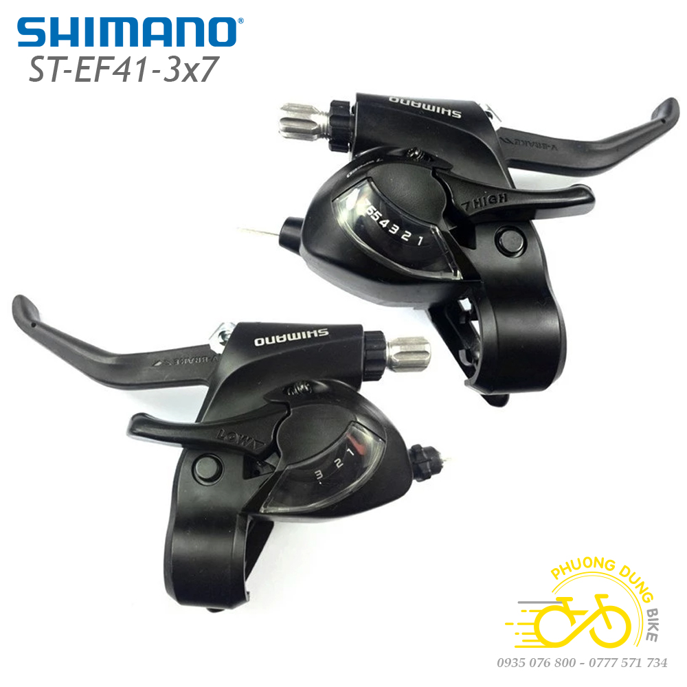 Tay đề xe đạp shimano st-ef41 3x7 speed - hàng chính hãng shimano