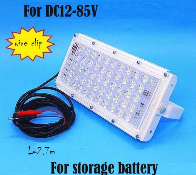 ĐÈN LED KẸP BÌNH ÁP QUY 50W ĐIỆN ÁP 12V ĐẾN 85V - PHỤ HỢP VỚI NHIỀU LOẠI BÌNH 12,24,48,90V