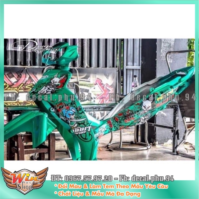 Tem rời Sirius RABIT Hung dữ Xanh lục bảo Tem rời Thường