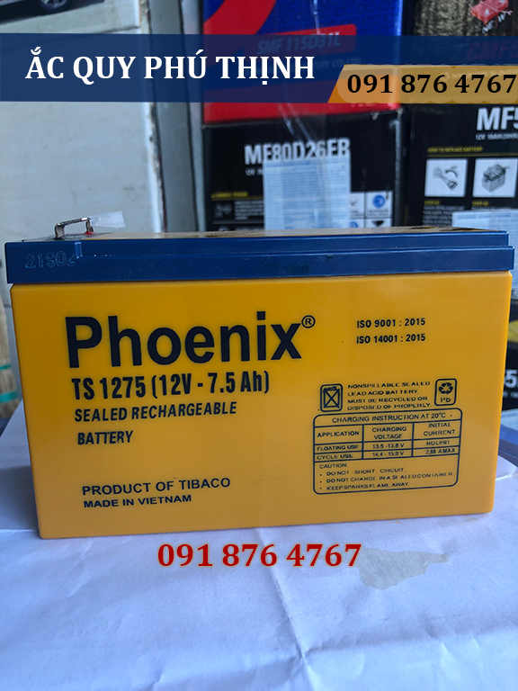 Ắc quy Phoenix 12V 7.5Ah TS1275