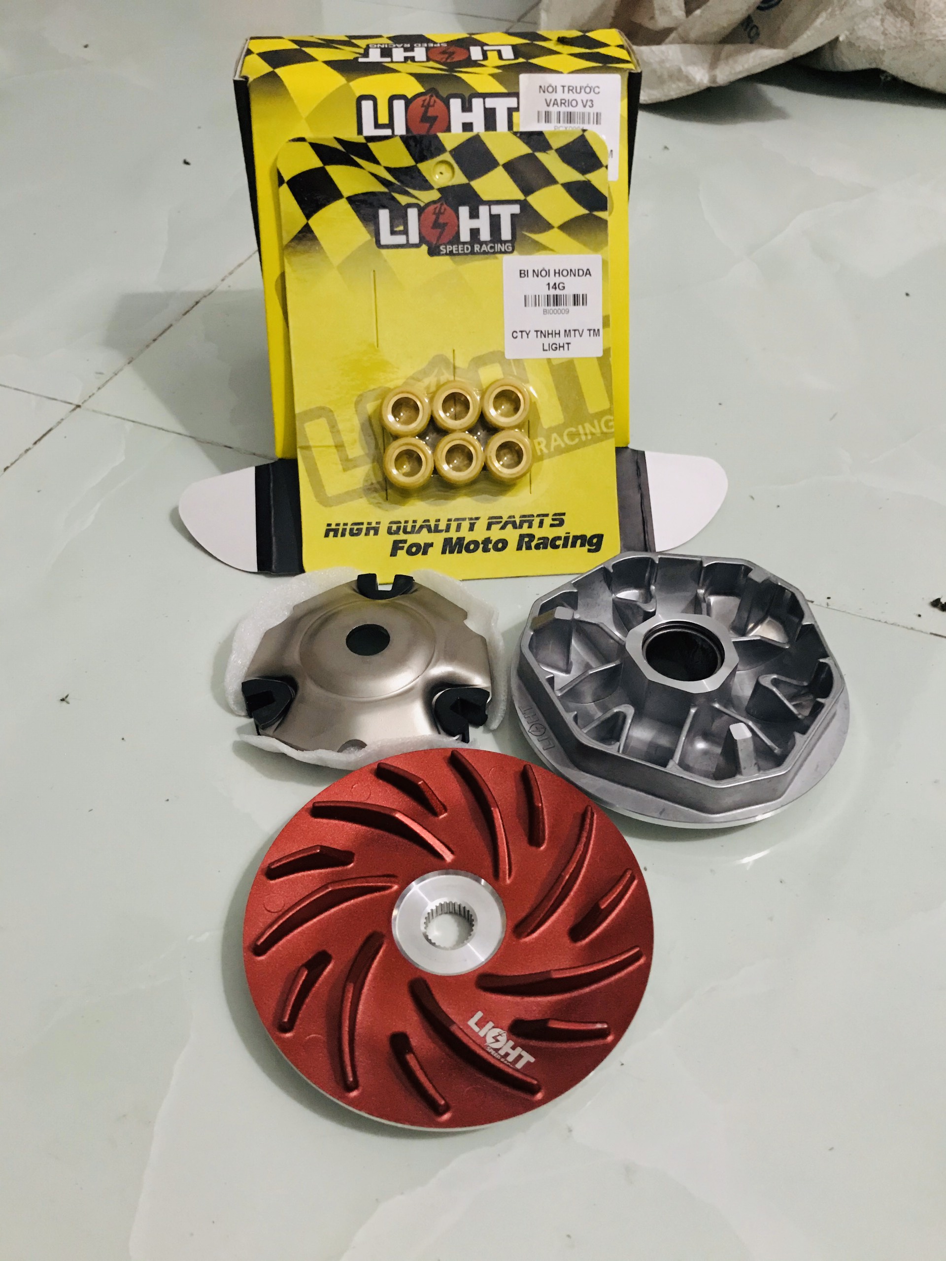 Bộ nồi trước độ AB 125, PCX, VARIO chống rung light v3