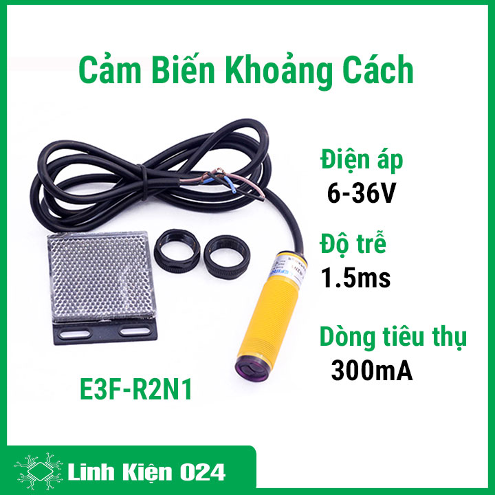 Cảm biến khoảng cách E3F-R2N1 6-36VDC kèm gương phát hiện vật cản tối đa lên đến 2m