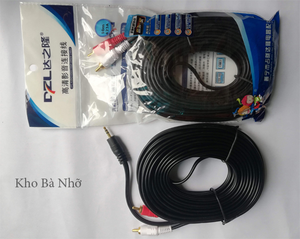 Dây nối loa 1 đầu 3.5 ra 2 AV 10m