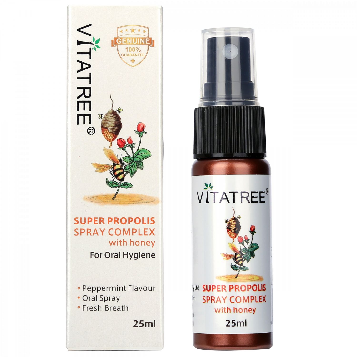 (Mẫu mới) _ Chai xịt keo ong Vitatree 25ml của Úc