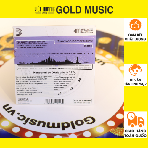Dây Đàn Guitar Acoustic - D'Addario EJ26