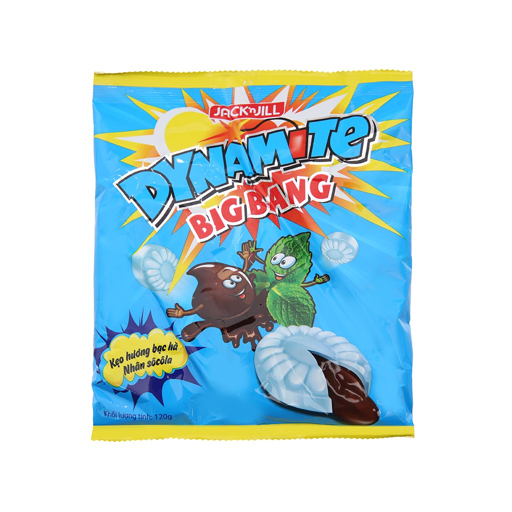 Kẹo Dynamite Hương Bạc Hà Nhân Socola Gói 120g