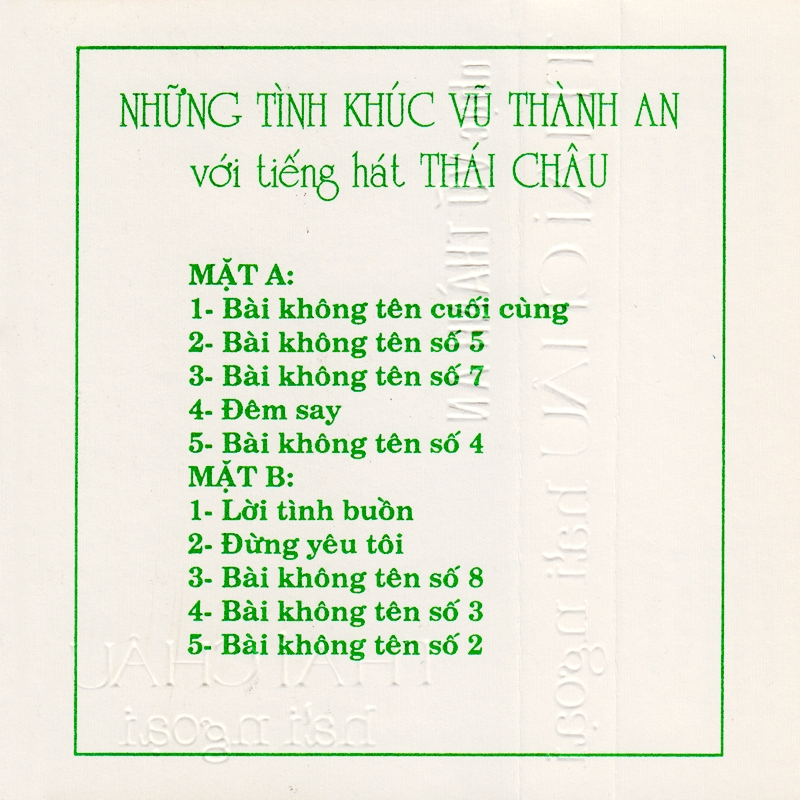 Bộ 5 đĩa cd tiếng hát thái châu 1