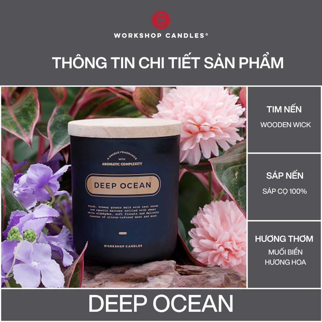 Workshop Candles - Nến thơm Deep Ocean 8.8oz
