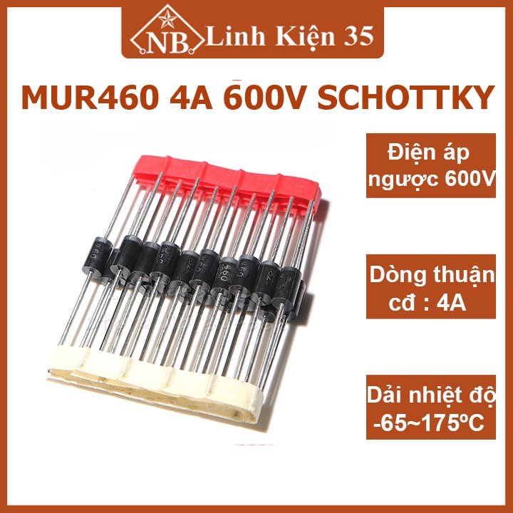 Linh kiện mur460 4a 600v schottky