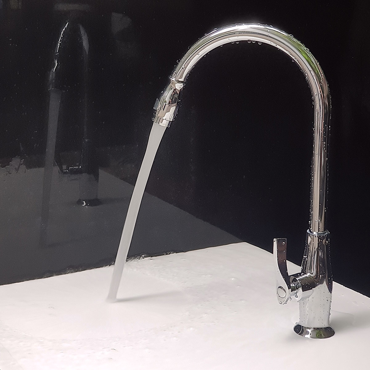 (Có Video) Vòi rửa chén lạnh Đồng mạ Chrome Eurolife EL-RC06 (Trắng bạc)
