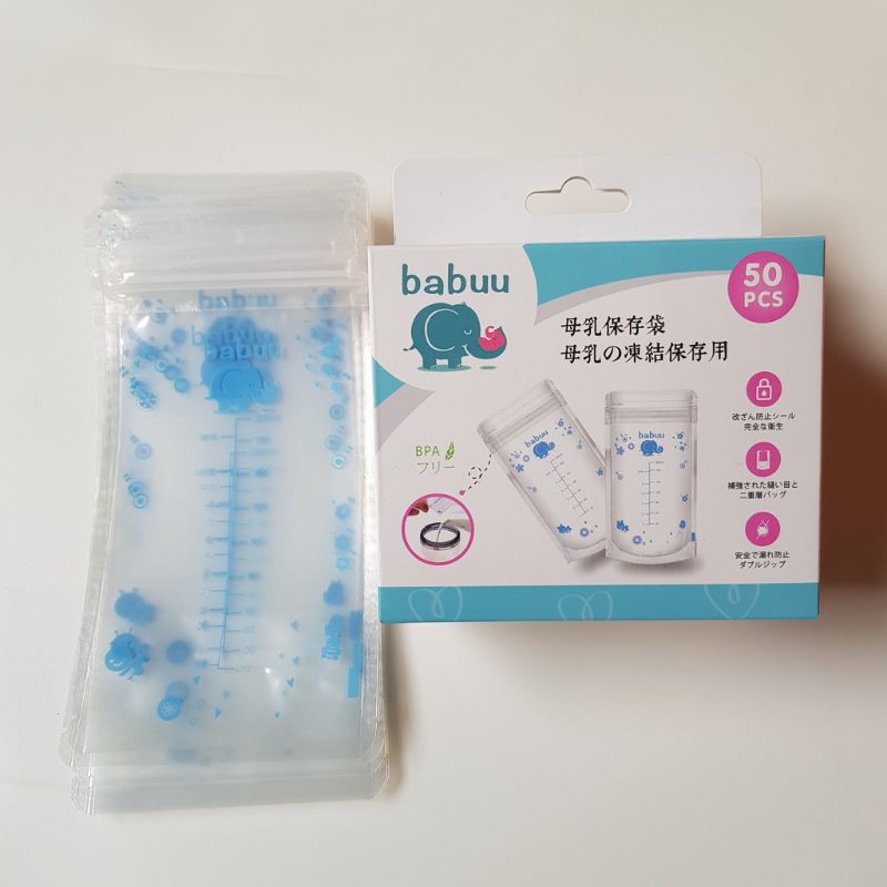 Túi trữ sữa Babuu Nhật Bản 250ml (chính hãng)