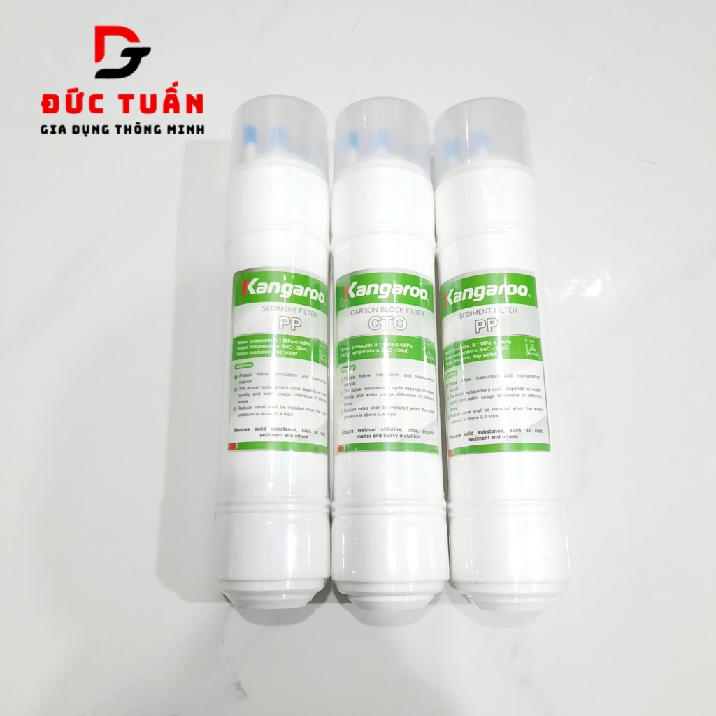 Bộ lõi lọc 123 kangaroo - lõi đúc dùng cho cây nước nóng lạnh kg61a3 - hàng chính hãng - ship hỏa tốc hcm trong 2h