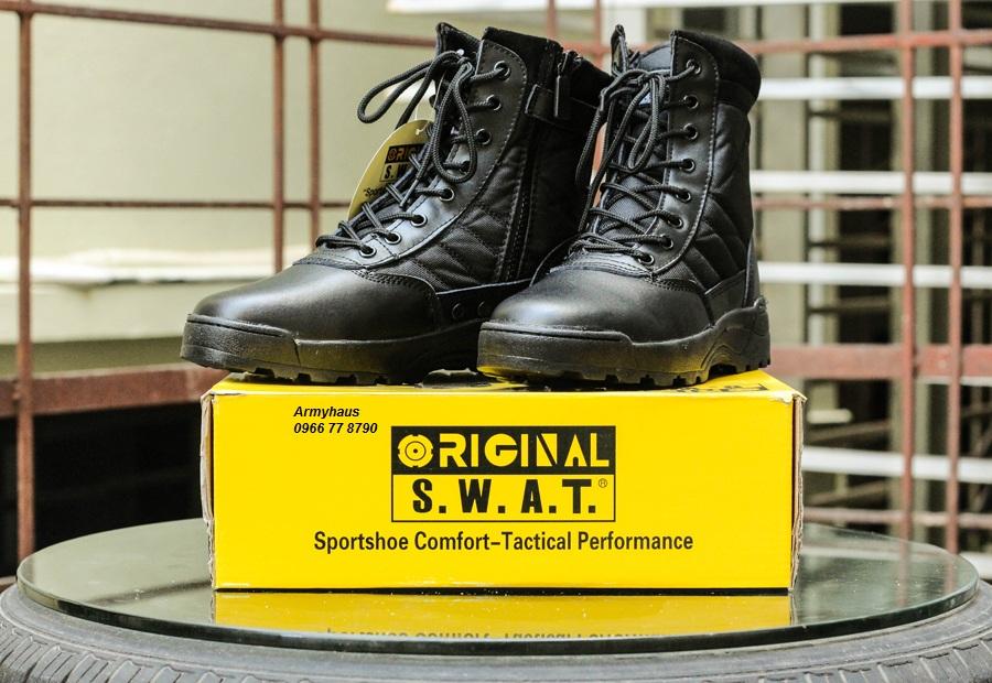 GIÀY CHIẾN THUẬT SWAT CỔ CAO ĐEN
