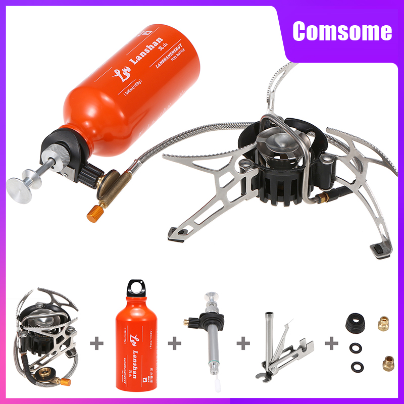 【Hot sale】Outdoor Camping Multi Fuel Oil Stove with 500ml Gasoline Fuel Bottle for Diesel Alcohol